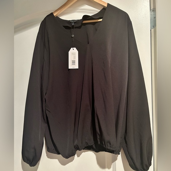 COPY - Occasion Stretch Crepe Blouson Top (black) - Picture 5 of 5